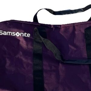 Samsonite Purple tote a ton duffle with detachable Straps